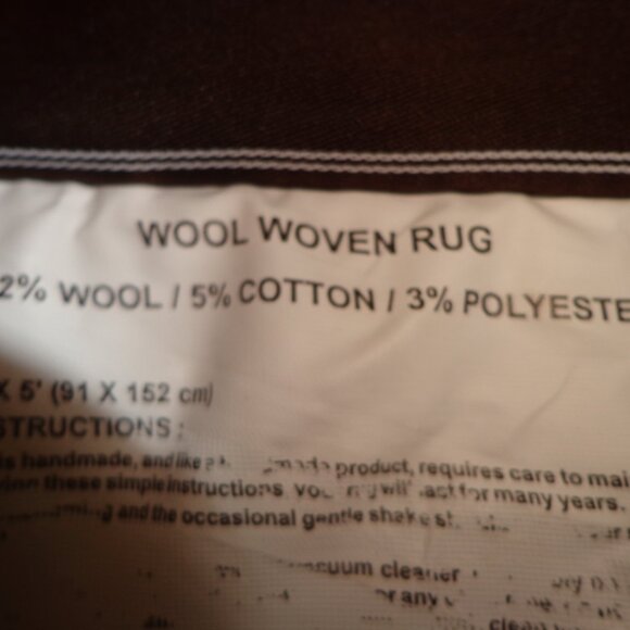 Dash & Albert Malta Navy Woven Rug Handmade 3'x5' Wool Stripes - Picture 6 of 7